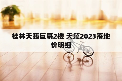 桂林天籁巨幕2楼 天籁2023落地价明细