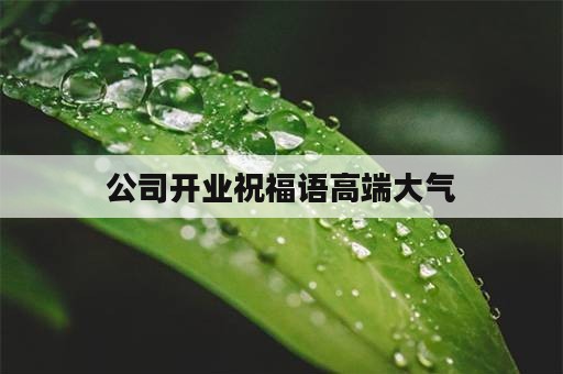 公司开业祝福语高端大气