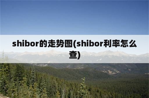 shibor的走势图(shibor利率怎么查)